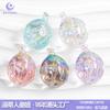 Haijia Mabei - Globo estéreo transparente con agujero pasante, hecho a mano, pulsera, llavero, accesorios para colgar en el coche, cuentas