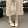 Zapatos Planos Populares de Lazo Redondo, Nuevos Zapatos de Mujer Mary Jane Planos de Verano 2026, Zapatos Planos de Cuero Estilo Francés