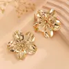 Joyería Transfronteriza Europea y Americana, Pendientes de Camelia de Moda para Mujer, Nicho Retro Francés, Pendientes de Flor Suaves y Dulces