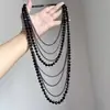 Collar de perlas de heavy metal europeo y americano, estilo transfronterizo, único y moderno, cadena de clavícula multicapa para mujer
