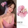 Presilha de Cabelo Flor Orquídea Borboleta Rosa Super Fada para Mulheres 2026 Novo Estilo High-End Presilha Lateral para Franja Acessório de Cabelo