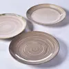 Plato de Cerámica Creativo para Cena para Uso en Casa, Plato Plano de Comida Personalizado Simple de Moda, Plato Poco Profundo para Ensalada, Plato para Frutas con Ligeras Imperfecciones