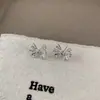 Pendientes Sencillos de Circonita con Lazo para Mujer, Dulces y Elegantes, Pendientes Ajustables de Moda para el Trabajo