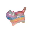 Figura de Gato Pintado, Adorno de Escritorio de Gato Lindo y Curioso, Gato Tallado en Madera de Ébano Negro, Regalo Creativo para Hombres y Mujeres