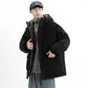 25 Novas Roupas de Inverno Masculinas Versão Coreana Com Capuz Espessada Quente Bidirecional 90 Penugem de Pato Branco Jaqueta de Penas para Casal Celebridade da Internet