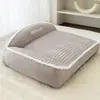 Cama para gato tipo sofá engrosada para otoño e invierno, alfombrilla cálida y afelpada para perro, adecuada para razas Teddy y Bichón Frisé, cama para perro de estilo abierto