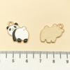 Acessórios de joias de desenho animado coreano faça você mesmo, pingente de liga de panda a óleo, chaveiro de moda nacional, pulseira, acessórios com pingente