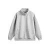 Sudadera para hombre de media cremallera con cuello alto, color liso, corte holgado, top casual para usar como capa base, venta al por mayor desde el fabricante