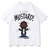 2025 Nova Marca Independente de Comércio Exterior Camiseta Solta Confortável Arte Vintage Casual Manga Curta