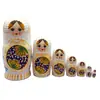 Bonecas Russas de Encaixe 7 Camadas Conjunto de Matryoshka de Madeira Bonecas de Madeira de Tília Pintadas à Mão com Design Floral Brinquedo Criativo e Lembrança Decorativa Artesanato Russo Tradicional para Crianças Adultos 220cm