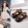 Zapatos de Cuero para Niñas 2026 Otoño Nuevo Estilo Británico Estudiante Negro Zapatos de Performance de Princesa Moda Infantil Zapatos de Boca Baja