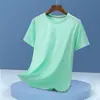 Ropa personalizada de seda de hielo de secado rápido Camiseta con logo impreso Camiseta deportiva de grupo Overol de manga corta Camiseta para correr maratón t