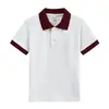 Camisa Polo Infantil Blanca Azul Claro Azul Marino Verde Oscuro Traje de Uniforme de Escuela Primaria Niños y Niñas Camiseta de Manga Corta Granate