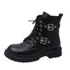 Botas Martin de Piel para Mujer 2025 Nuevas Populares Botas de Moda Retro Atractivas Botas Cortas para Mujer Suela Gruesa Estilo Británico Botas de Motocicleta