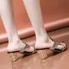 Zapatos Slip-On Versátiles Estilo Dopamina 2026 para Mujer, con Pedrería, Tacones Gruesos y una Sola Correa, Moderno Modelo Nuevo de Comercio Exterior
