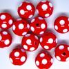 Contas Acrílicas para Furar 20MM, Contas Grandes Vermelhas para Fazer Joias DIY, Contas Grossas