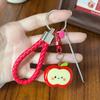 Cortauñas Creativo de Manzana Lindo y Conveniente Colgante Portátil Herramienta de Set para Uñas de Estudiante y Limpiador de Oídos