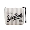 Bolsa de Maquiagem Grande Capacidade Nova em Estoque para Atacado, À Prova d'Água e Resistente ao Desgaste, Design Portátil Quadrado Listrado