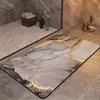 Tapete de banheiro estilo luxo de alta qualidade transfronteiriço, resistente ao desgaste, absorvente de água, tapete antiderrapante para uso doméstico, tapete de terra de diatomáceas para entrada do vaso sanitário