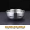 Tazón de Acero Inoxidable de Doble Capa para Fideos Fríos Estilo Coreano Dorado Cibernético Celebrado Polvo de Caracol Corea del Sur Fideos de Arroz Mixtos Aislado del Calor Tazón Grande para Sopa de Arroz Mixto