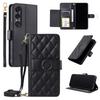 Adecuado para Funda de Cuero para Teléfono Móvil Iphone17, Samsung S26 Hebilla de Anillo Succión Magnética Estilo Aroma Pequeño Funda Protectora Cruzada A57