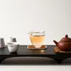 Taza de té de vidrio de borosilicato alto hecho a mano, engrosada, estilo japonés, jarra de té transparente, divisor de té de alto valor, pico, taza de té, vidrio resistente al calor