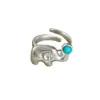 Anillo Exquisito de Elefante para Mujer Estilo Ins Sentido de Diseño Nicho Dulce Fresco Abierto Ajustable Anillo Lujo Ligero Elegante Celebridad de Internet Anillo Dedo Índice