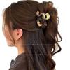 Horquilla de Acetato de Alta Gama Semi-Atada para Mujer con Horquilla Pequeña en la Parte Posterior de la Cabeza, Elegante Adorno para Cola de Caballo Alta 2025 Nuevo Verano