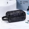 Bolsa de Cosméticos de Negocios de Alta Gama para Hombre, Piel PU, Impermeable, Se Puede Llevar o Colgar, Gran Capacidad, Bolsa de Almacenamiento de Artículos de Tocador para Viajes