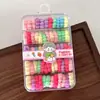 Banda de goma para niños en caja, cuerda para la cabeza para niños, banda para el cabello para niñas, banda de goma para niñas, el cabello del bebé no lastima el pulgar
