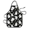 Delantal Estampado de Fantasma Calabaza Murciélago de Halloween Delantal Impermeable Anti-Manchas para Cocina Ropa de Trabajo Anti-Manchas para Barbacoa al Aire Libre