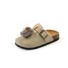Meias Pantufa Estilo Birkenstock para Meninas 2026 Primavera/Verão Novas Sola Macia Bico Fechado Slip-On Sapatos Preguiçosos para Crianças Maiores