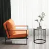 Cadeira de Negociação Estilo Nórdico Sala de Estar Casa Escritório Ferro Forjado Sofá Preguiçoso Reclinável Cadeira de Luxo Leve Sofá Individual
