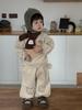 Conjunto de Dos Piezas Oso Bebé Otoño e Invierno Estilo Coreano Ropa Infantil Ropa Nueva 2025 Conjunto de Sudadera Gruesa y Pantalones de Chándal para Niños