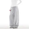 Calça Jogger Casual Esportiva Retro Americana Simples para Homens e Mulheres, Perna Reta Solta Versátil com Caimento, Perna Larga com uma Vibe Relaxada