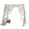 Cortinas de tul para bodas, tul blanco transfronterizo, decoración exterior, fondo para lugar de fiesta, tul de boda, arco de boda, boda