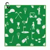 Toalha de Golfe, Pano de Limpeza de Taco de Golfe Magnético, Toalha Esportiva de Microfibra Absorvente de Suor com Gancho