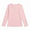 26 Nova coleção Outono/Inverno: Conjunto de segunda pele de alta elasticidade e confortável para mulheres, incluindo um top e calças espessados, quentes e forrados com fleece, disponível em tamanhos grandes.
