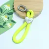 Huayang Cordón de Teléfono Tejido Floral Llavero Correa de Mano Anti-Pérdida Cadena de Teléfono Cuerda de Poliéster DIY Colgante Cruzado