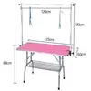 Mesa de Banho e Tosa para Pets Mesa de Tosa para Cachorros Cães de Raça Grande Gato Dobrável Banho Tosagem Secagem com Soprador Mesa Portátil Pet Shop