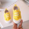 Sapatos Casuais Infantis, Tênis de Lona com Solado Macio, Sapatos Brancos de Cano Baixo com Velcro para Primavera e Outono, Sapatos Individuais para Meninos e Meninas, Sapatos para Crianças Pequenas