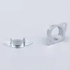 Fabricantes de Ningbo fornecem assento de flange de abertura de liga de zinco suporte para varão de cabide para pendurar roupas suporte removível para tubo redondo