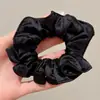 Scrunchie de Renda Estilo Coreano para Mulheres 2026 Novo Estilo Elástico de Cabelo Estilo Preguiçoso Corda de Cabelo Grande Acessório para Coque Flor de Cabelo