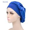 Nova touca de dormir de aba larga de cor sólida, moda feminina, touca elástica para cuidados com os cabelos, touca colorida para quimioterapia, touca de lavagem, saída de fábrica