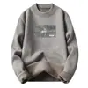 Suéter de Gola Redonda Transfronteiriço para Homens, Veludo Engrossado, Outono e Inverno Chenille Peça Única Camisa de Base Tricô de Veludo para Homens, Roupa de Inverno