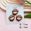 Serie de Cabezas de Animales Brillantes Accesorios de Resina para Bricolaje Funda de Teléfono Parche para Zapatos con Agujero Accesorios para el Cabello Material
