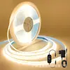 Set de Tira de Luz de Neón Monocromática Atenuación con Perilla Continua Cob con Fuente de Alimentación e Interruptor Tira de Luz Atenuable de 10m
