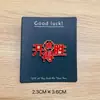 Todo exame deve passar o broche vermelho distintivo inspirador bênção da sorte acessórios de pino de bolsa de metal Presente fofo de formatura
