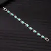 Pulsera Bohemio Étnico Vintage Turquesa, Lujosa y de Alta Gama, Pulsera Colorida Tachonada de Diamantes, Joyería de Mano Occidental al por Mayor