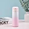Taza Térmica Macaron de Acero Inoxidable 304 para Pareja Pequeña Mini de Bolsillo Taza de Guisante Portátil con Tapa Pop-up Degradado